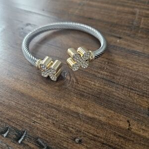 Elegant Gold and Silver Women's Cuff Bracelet